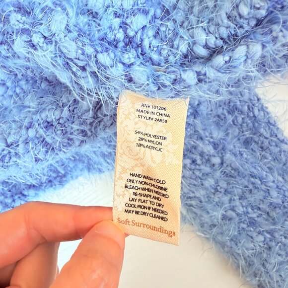 NWT Soft Surroundings Bouclé Open-Front Cozy Super Soft Knit Cardigan Sweater - Picture 7 of 7